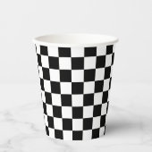 Classic black checkerboard 紙コップ (正面)