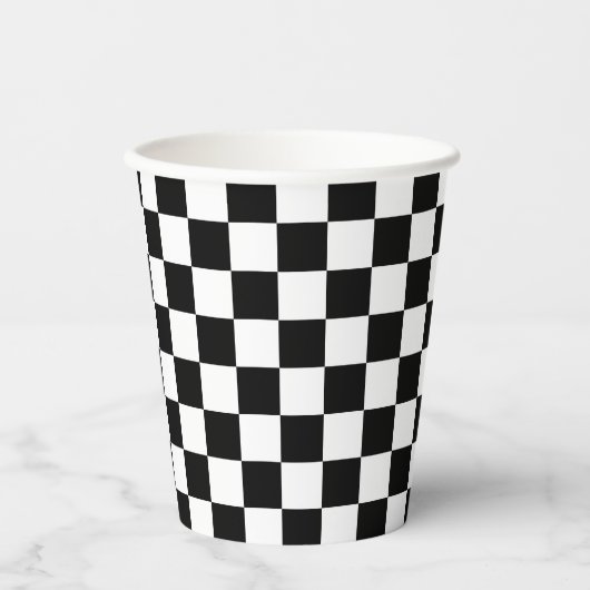 Classic black checkerboard 紙コップ (正面)