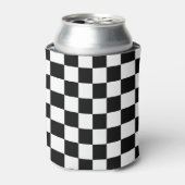 Classic black checkerboard 缶クーラー (缶正面)