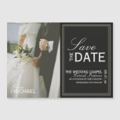 Classic Black Editorial Photo Save the Date (正面)