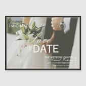 Classic Black Editorial Photo Save the Date (正面)