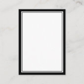 Classic Black Frame Wedding Details QR Code エンクロージャーカード (裏面)