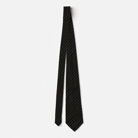 Classic Black & Gold Fine Stripe ネクタイ (裏面)