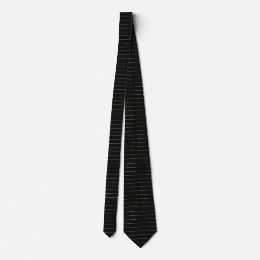 Classic Black & Gold Fine Stripe ネクタイ (裏面)