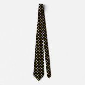 Classic Black & Gold Polka Dot ネクタイ (正面)
