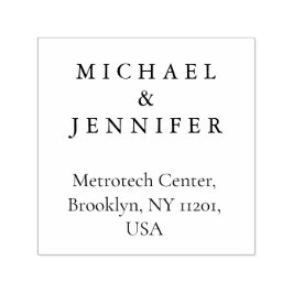 Classic Black Ink Design Simple セルフインキングスタンプ