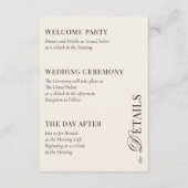 Classic Black & Ivory 3 Details Old Money Wedding エンクロージャーカード (裏面)