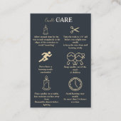 Classic Black Marble Gold Style Candle Care 名刺 (正面)