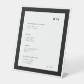 Classic black minimalist event Bar Pedestal Sign 台座サイン (正面)