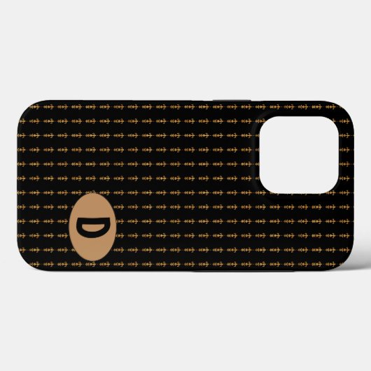 Classic Black Monogram Case-Mate iPhoneケース (裏面 (横))