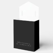 Classic Black Simple Wedding フェイバーボックス (オープン)