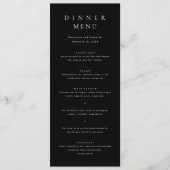 Classic Black Simple Wedding メニュー (正面)