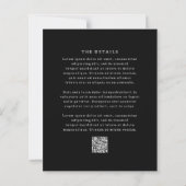 Classic Black Simple Wedding Invitation (裏面)