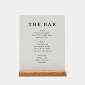 Classic Black Text Menu Design アクリルサイン (正面)