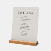 Classic Black Text Menu Design アクリルサイン (傾斜)