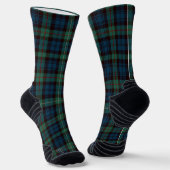 Classic Black Watch Tartan Socks, Traditional Scot ソックス (傾斜あり)