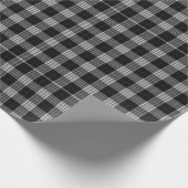 Classic Black, White, and Grey Scottish Plaid Gift ラッピングペーパー (角)