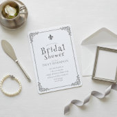 Classic Black White Bridal Shower Invite 招待状