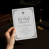Classic Black White Bridal Shower Invite 招待状