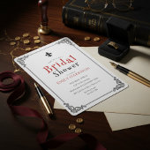 Classic Black White Bridal Shower Invite 招待状