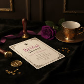 Classic Black White Bridal Shower Invite 招待状