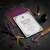 Classic Black White Bridal Shower Invite 招待状
