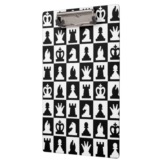 Classic Black & White Chessboard Pattern クリップボード (左)