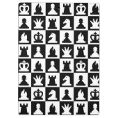 Classic Black & White Chessboard Pattern クリップボード (裏面)