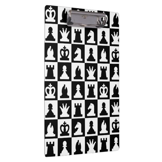 Classic Black & White Chessboard Pattern クリップボード (右)