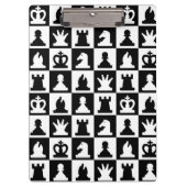 Classic Black & White Chessboard Pattern クリップボード (正面)