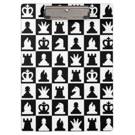 Classic Black & White Chessboard Pattern クリップボード