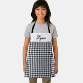 Classic Black & White Gingham | Personalized Name エプロン (インサイチュ)