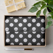 Classic Black & White Large Polka Dots 薄葉紙