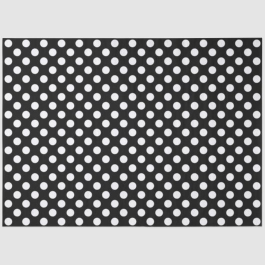 Classic Black & White Large Polka Dots 薄葉紙 (正面)