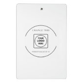 Classic Black White Logo Mini clipboard ミニクリップボード (裏面)