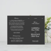 Classic Black & White Modern Wedding Program (スタンド正面)