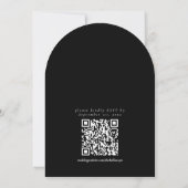 Classic Black & White Monogram Minimalist Wedding 招待状 (裏面)