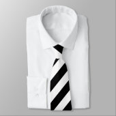  Classic Black White Pinstripe ネクタイ (タイ)