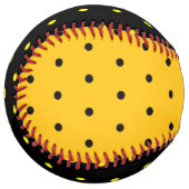 Classic Black with Bright Yellow Dot Pattern ソフトボール (正面左)