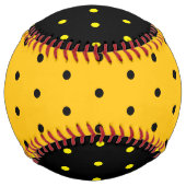 Classic Black with Bright Yellow Dot Pattern ソフトボール (正面)