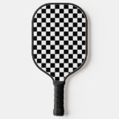 Classic Black with White Square Pattern ピックルボールラケット (裏面)