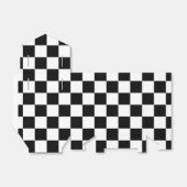 Classic Black with White Square Pattern Tent フェイバーボックス (折り畳みなし)