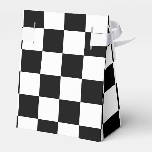 Classic Black with White Square Pattern Tent フェイバーボックス (裏面サイド)