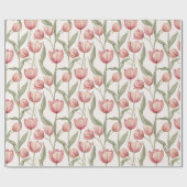 Classic Blooming Tulip Wrapping Paper ラッピングペーパー (フラット)
