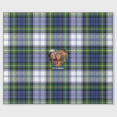 Classic Blue and Green Tartan Christmas Photo ラッピングペーパー (フラット)