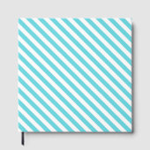 Classic blue and white diagonal stripes ゲストブック (正面)