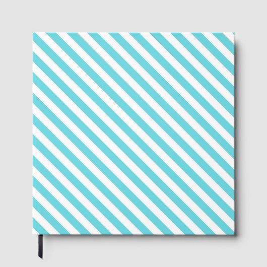 Classic blue and white diagonal stripes ゲストブック (正面)