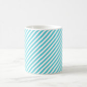 Classic blue and white diagonal stripes コーヒーマグカップ (中央)