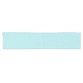 Classic blue and white diagonal stripes ショートテーブルランナー (横)