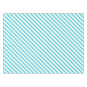Classic blue and white diagonal stripes テーブルクロス (正面(横))